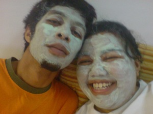 face masking at the apartment